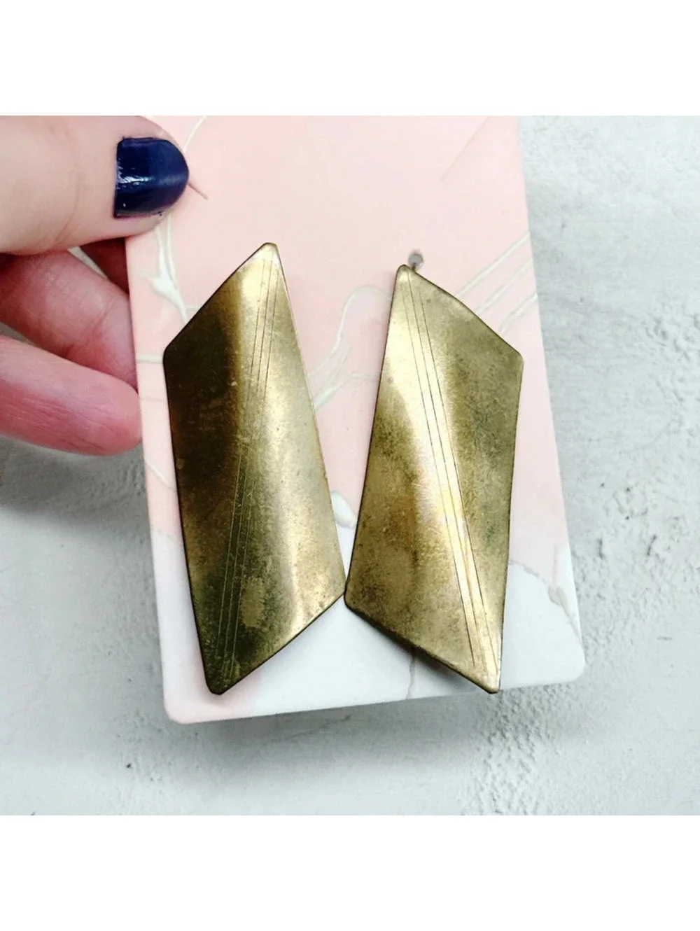 1066mc. Bronze Boho Earrings Handmade